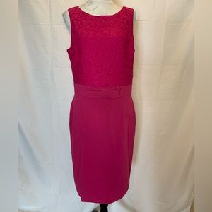 Banana Republic pink dress with bow size small 12 New with tag